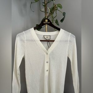 Tuckernuck Cream Henley NWT ~ Size S
